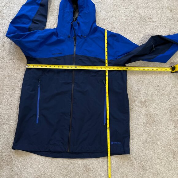 MAMMUT Men’s Gore-Tex Wenaha Jacket Hooded Blue Waterproof Rain Coat XL - Picture 8 of 16